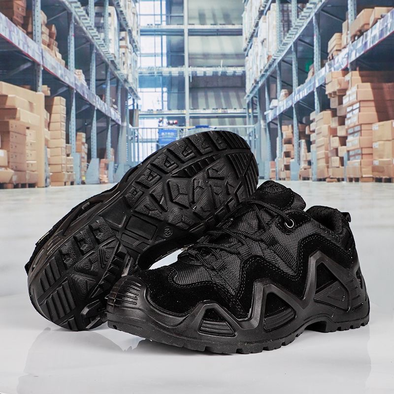 Black Low-cut desert combat boots, new snow tactical boots, outdoor Martin boots, hiking boots, non-slip boots, labor protection shoes